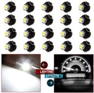 🚗 enhance your vehicle's climate control with cciyu 20 pack white neo wedge t3 2-3014 smd a/c climate control led light bulbs logo