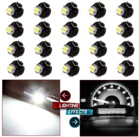 img 4 attached to 🚗 Enhance Your Vehicle's Climate Control with cciyu 20 Pack White Neo Wedge T3 2-3014 SMD A/C Climate Control LED Light Bulbs