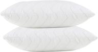 🛋️ premium hypoallergenic soft polyester throw pillow inserts (set of 2) - square pair white bed couch for hotel, home, living room (2, 18x18, 2pack) logo