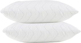 img 4 attached to 🛋️ Premium Hypoallergenic Soft Polyester Throw Pillow Inserts (Set of 2) - Square Pair White Bed Couch for Hotel, Home, Living Room (2, 18X18, 2Pack)