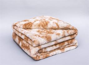 img 3 attached to 🛋️ Faux Fur 100% Oeko-Tex Certified Luxuriously Warm Weighted Blanket - Enhance Your Home, Improve Sleep Quality, (60"x80", 15 lb), for Stylish Décor on Sofa, Bed, Living Room, Anywhere