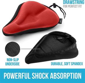 img 2 attached to Aduro Sport Gel Bike Seat Cushion with Non-Slip Cover and Rain Shield