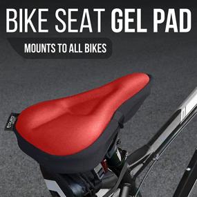 img 3 attached to Aduro Sport Gel Bike Seat Cushion with Non-Slip Cover and Rain Shield