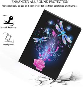 img 2 attached to USTY Samsung Galaxy Tab A 8.0 Case 2019 - Slim Lightweight Folio Stand PU Leather Cover for Galaxy Tab A 8.0 T290/T295, Dragonfly Design