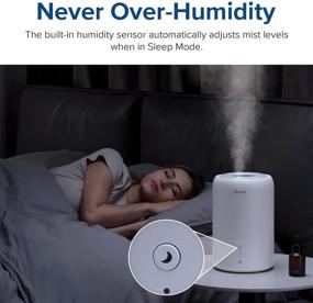 img 2 attached to 🌬️ LEVOIT Baby Bedroom Humidifier: Top Fill Cool Mist for Kids Nursery with Smart Sensor, Essential Oil Compatibility, Ultra Quiet Operation - 1.8L, White