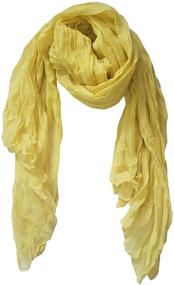 img 2 attached to SoLine Vintage Wrinkle Scarves Lightweight Women's Accessories in Scarves & Wraps