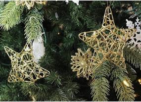 img 1 attached to 🌟 Juvale Star Christmas Tree Ornaments - Gold Holiday Decorations, Pack of 24 (6 x 1 x 5.7 in)