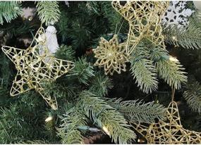 img 2 attached to 🌟 Juvale Star Christmas Tree Ornaments - Gold Holiday Decorations, Pack of 24 (6 x 1 x 5.7 in)