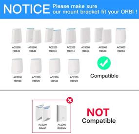 img 2 attached to 📶 Sturdy Clear Acrylic Wall Mount Bracket for Netgear Orbi WiFi Router RBS40, RBK40, RBS50, RBK50, AC2200 AC3000 Tri Band Home WiFi Router- (1 Pack)