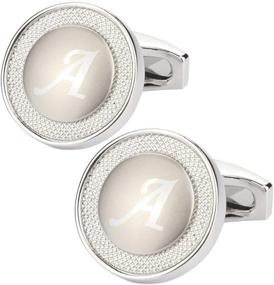 img 4 attached to 🔡 Cufflinks with Personalized Initials Alphabet - Men's Accessories for Cuff Links, Shirt Studs & Tie Clips by GWD