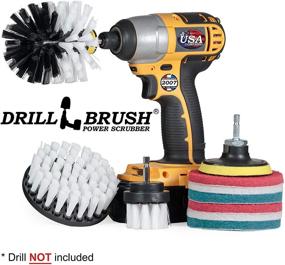 img 1 attached to 🔧 Drillbrush Cleaning Supplies: Ultimate Detail Brush Set for Upholstery, Carpet, and Auto Cleaning