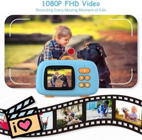 img 2 attached to 📸 Kids Camera - 2inch IPS Screen 8MP 1080P Kids Digital Camera Recorder with 32GB Micro SD Card - Toddler Camera Toys Gifts for Ages 3-12 Boys and Girls