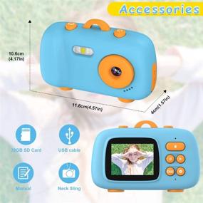 img 3 attached to 📸 Kids Camera - 2inch IPS Screen 8MP 1080P Kids Digital Camera Recorder with 32GB Micro SD Card - Toddler Camera Toys Gifts for Ages 3-12 Boys and Girls