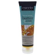 🧴 cuccio naturale butter scrub - nonoily exfoliating moisturizer for soothing skin hydration with milk and honey – paraben & cruelty free, 4 ounce logo