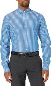 img 4 attached to Classy and Cozy: BUTTONED Supima Spread Collar 👔 Patterned Shirts for Men - Sizes 17 & 17.5