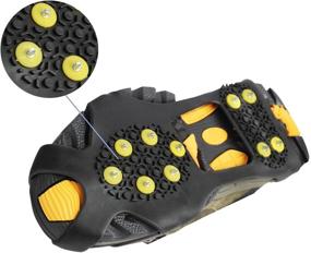 img 2 attached to 🥶 Stay Steady and Safe with willceal Ice Cleats: Rubber Snow Shoe Spikes Crampons with 10 Steel Studs for Traction and Grip during Outdoor Activities