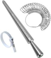 📏 27 piece metal ring sizer set - stainless steel ring gauges, finger sizer & ring mandrel aluminuml (size 1-13) logo