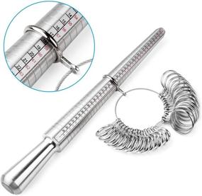 img 1 attached to 📏 27 Piece Metal Ring Sizer Set - Stainless Steel Ring Gauges, Finger Sizer & Ring Mandrel Aluminuml (Size 1-13)