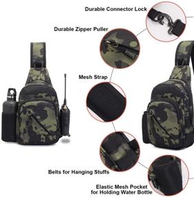 img 1 attached to Портативная водонепроницаемая сумка через плечо BraveHawkOutdoors Camouflage