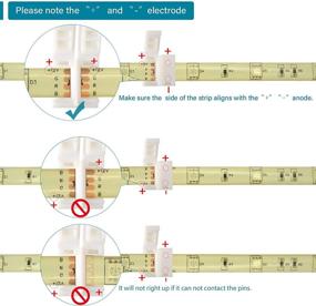 img 1 attached to 🔌 JACKYLED 10mm Waterproof Solderless LED Strip Connectors - 10 Pcs, RGB Flexible Tape Light Adapter for SMD 5050 Strip - Gapless & Sturdy