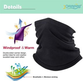 img 3 attached to YOSUNPING Neck Warmer Cover Face Mask Protection Windproof Dust For Snowboarding Skiing Running Hiking Camping Cycling Fishing Men Women Winter Chilly Weather 1Pc Dark Gray Women's Accessories