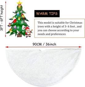 img 4 attached to 🎄 G.L. WANNE 36" White Christmas Tree Skirt - High-End Soft Classic Faux Fur - Suitable for Xmas Tree Decorations and Ornaments
