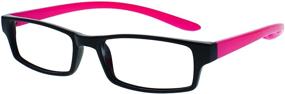 img 3 attached to 👓 RRR20-4 Black Neon Pink Neck Specs Readers Value 3 Pack with Spring Hinges for Women Ladies +3.00