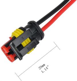 img 3 attached to 🔌 MUYI 2 Pin Car Waterproof Connectors with 18 AWG Wire - Marine Plug Connector Pack of 10