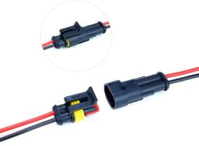 img 1 attached to 🔌 MUYI 2 Pin Car Waterproof Connectors with 18 AWG Wire - Marine Plug Connector Pack of 10