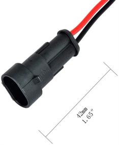 img 2 attached to 🔌 MUYI 2 Pin Car Waterproof Connectors with 18 AWG Wire - Marine Plug Connector Pack of 10