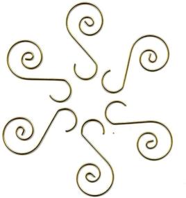 img 2 attached to 🎄 40 ct Gold Swirl Hook by Elevate Essentials - Metal Wire Hanging Hook for Christmas Decoration, Ornament Hangers in Elegant Gold, Decorative Ornament Hooks with Striking Gold Finish - Ideal for Festive Decor