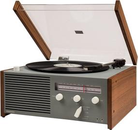 img 3 attached to 🎵 Crosley CR6033A-GY Otto Belt-Drive Turntable with Bluetooth, AM/FM Radio, Aux-in, and Integrated Speaker