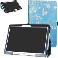 📱 protective pu leather folio case for samsung tab s 10.5 t800 - almond blossom design logo