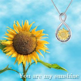 img 1 attached to Sunshine Necklace Sunflower Jewelry Women