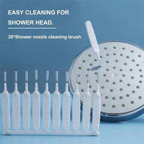 img 3 attached to Alnorte 30pcs Nozzle Cleaning Brush for Shower Heads - Anti-Clogging, Nylon Bristles, Non-Slip Handle