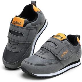 img 4 attached to Okilol Toddler Sneakers Athletic Running Boys' Shoes