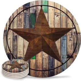 img 4 attached to 🤠 Vandarllin Coasters: Vintage Western Absorbent for Stylish Protection