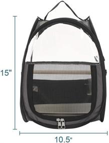 img 3 attached to 🐦 A4pet Bird Travel Carrier: Transparent & Breathable Parrot Cage + Easy-Clean Tray