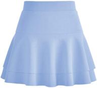 👗 stylish and comfortable afibi casual stretch pleated x small girls' skirts & skorts logo