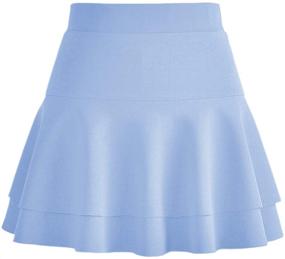 img 3 attached to 👗 Stylish and Comfortable Afibi Casual Stretch Pleated X Small Girls' Skirts & Skorts