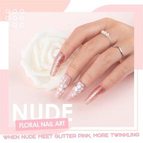 img 1 attached to Gellen Gel Nail Polish Set - 6 Trendy Shades: Soft and Glitters Series, Nude Peach White and Rose Champagne Glitters - Perfect for Home Gel Manicure Kit
