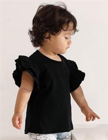 img 2 attached to 🌸 Adorable DESIGN Toddler Girls Ruffle Tshirts: Perfect Addition to Your Little Girl's Clothing Collection!