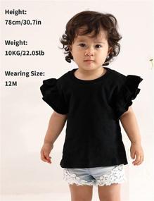 img 3 attached to 🌸 Adorable DESIGN Toddler Girls Ruffle Tshirts: Perfect Addition to Your Little Girl's Clothing Collection!