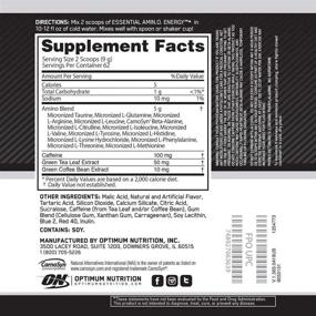 img 2 attached to 💪 Maximize Your Workout with Optimum Nutrition Essential Amino Energy: Concord Grape Flavor, 62 Servings, 1.23 lb, Pack of 1