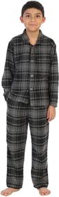 img 4 attached to 👕 Cozy and Stylish: Gioberti Little Flannel Pajamas Stripe Boys' Clothing