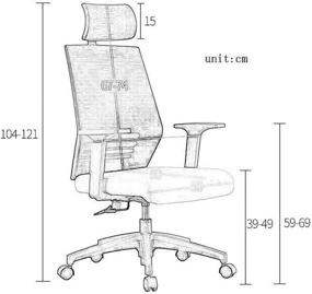 img 1 attached to 🪑 Wbwissblue Ergonomic and Comfortable Home Office Desk Chair with Adjustable Height, Headrest, and Swivel - Enhancing Your Productivity and Comfort