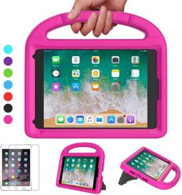 img 4 attached to 💖 VICVOL iPad Mini Case for Kids – Durable Lightweight Shockproof Handle Stand Protective Case with Screen Protector for 7.9-inch iPad Mini 5th/4th/3rd/2nd/1st Generation, Pink