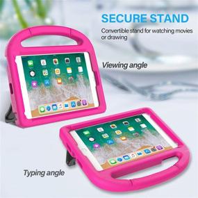 img 2 attached to 💖 VICVOL iPad Mini Case for Kids – Durable Lightweight Shockproof Handle Stand Protective Case with Screen Protector for 7.9-inch iPad Mini 5th/4th/3rd/2nd/1st Generation, Pink