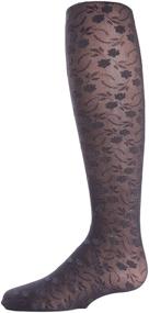 img 4 attached to MeMoi Floral Tights for Girls | Sheer Girls' Clothing and Socks & Tights