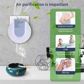 img 3 attached to 🏡 Home Air Purifier with Plug-in Design, Small Negative Ion Generator for Smoke and Pet Odor Removal, Portable Air Cleaner for Bedroom, Bathroom, Kitchen, House